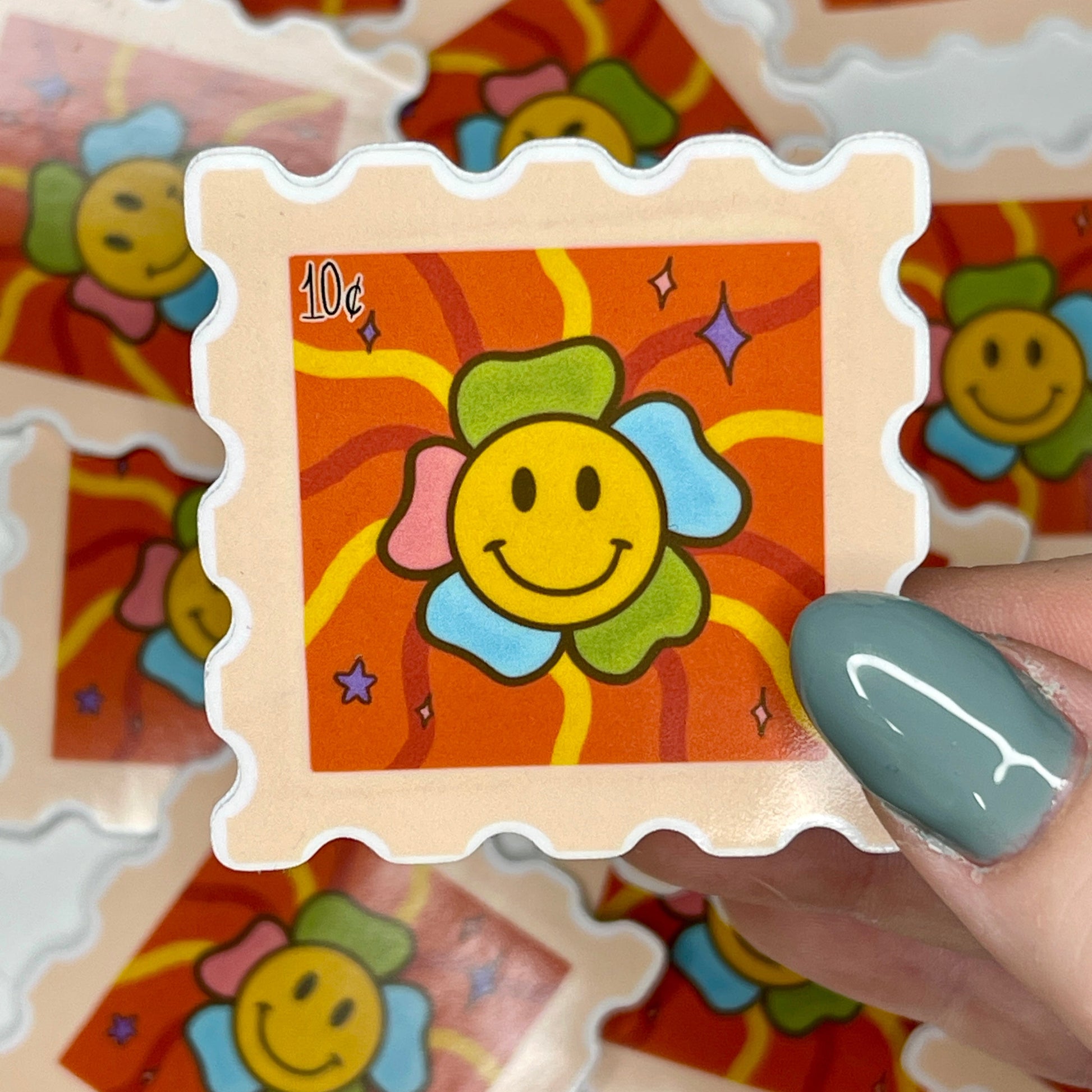 70s Flower Power - Glossy Vinyl Sticker
