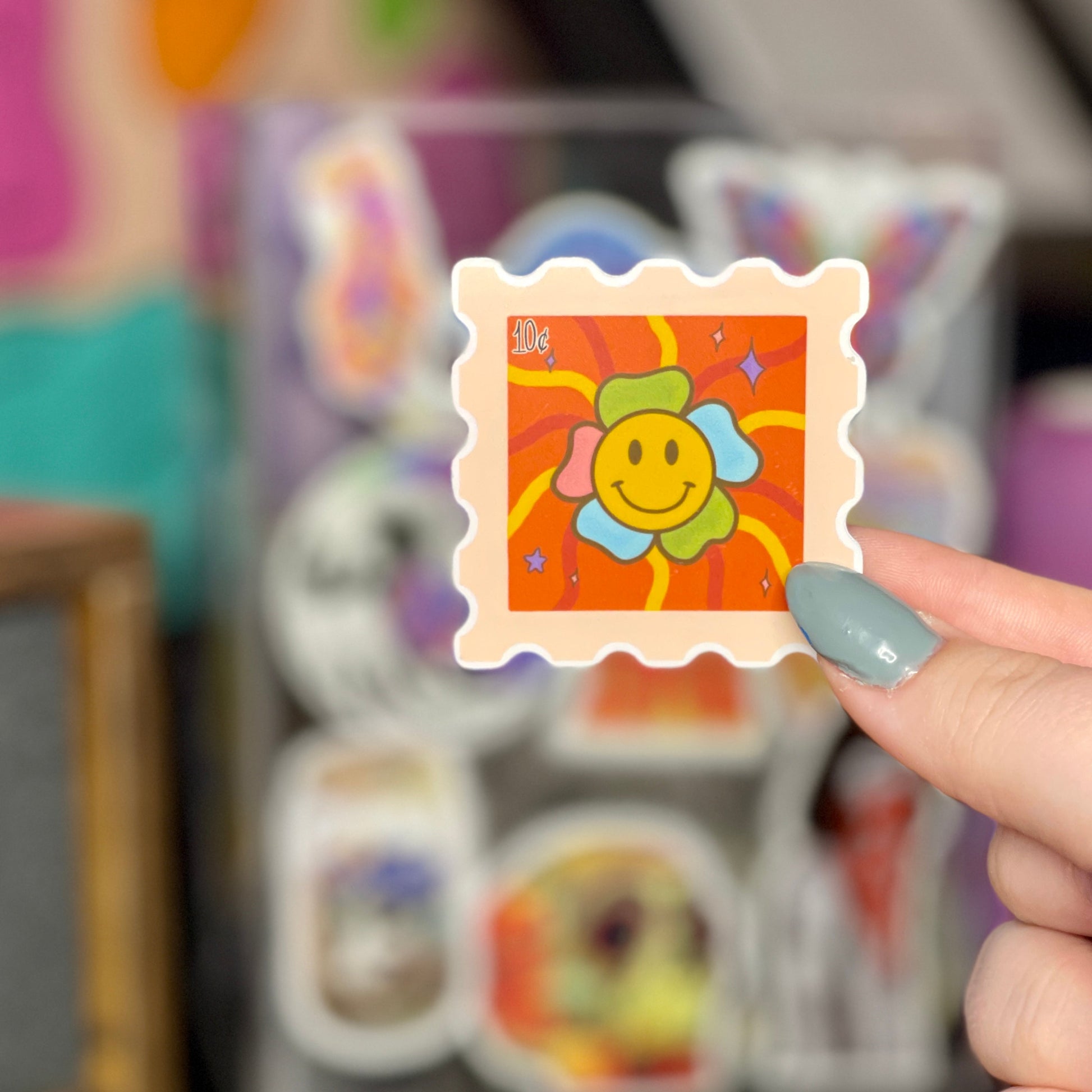 70s Flower Power - Glossy Vinyl Sticker