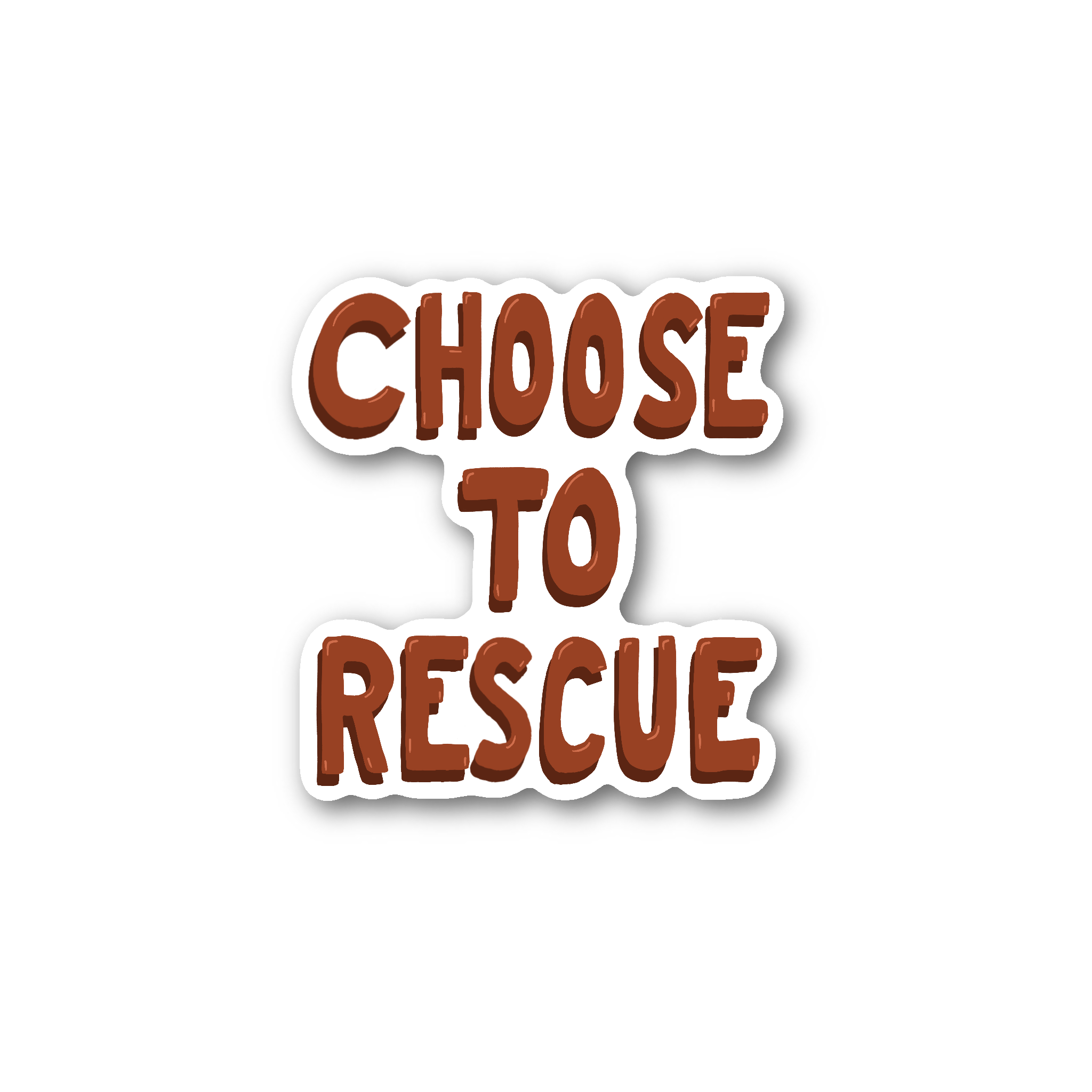 Choose to Rescue - Glossy Vinyl Sticker