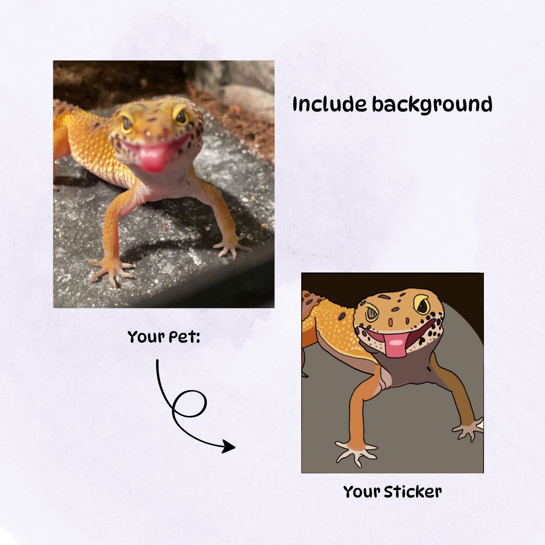 Custom Pet Portrait Sticker Pack - Glossy Vinyl Stickers