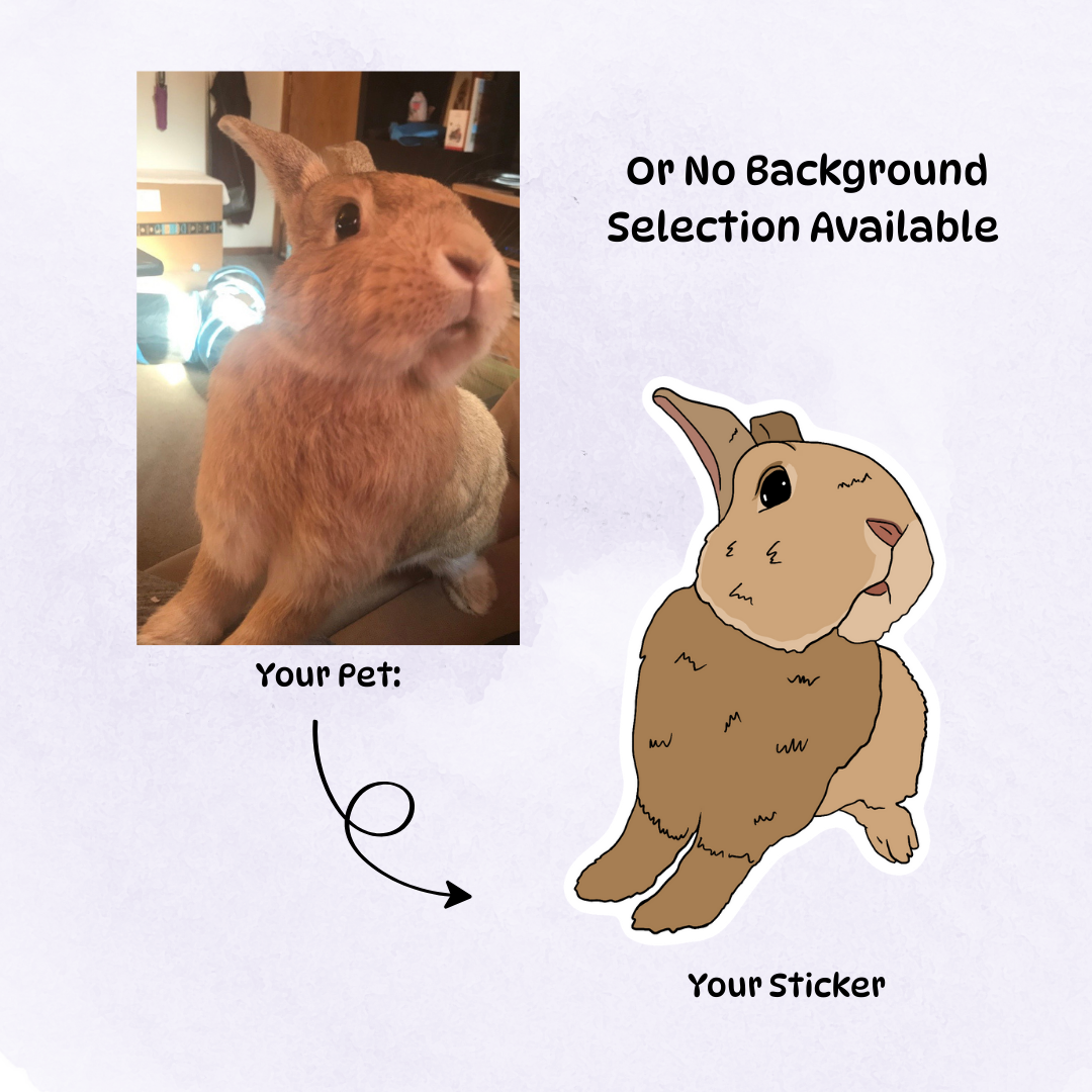 Custom Pet Portrait Sticker Pack - Glossy Vinyl Stickers