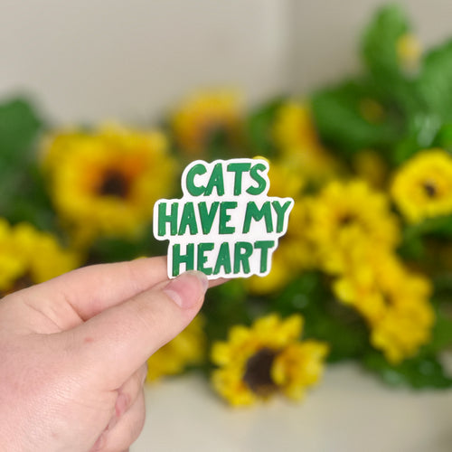 Cats Have My Heart - Glossy Vinyl Sticker