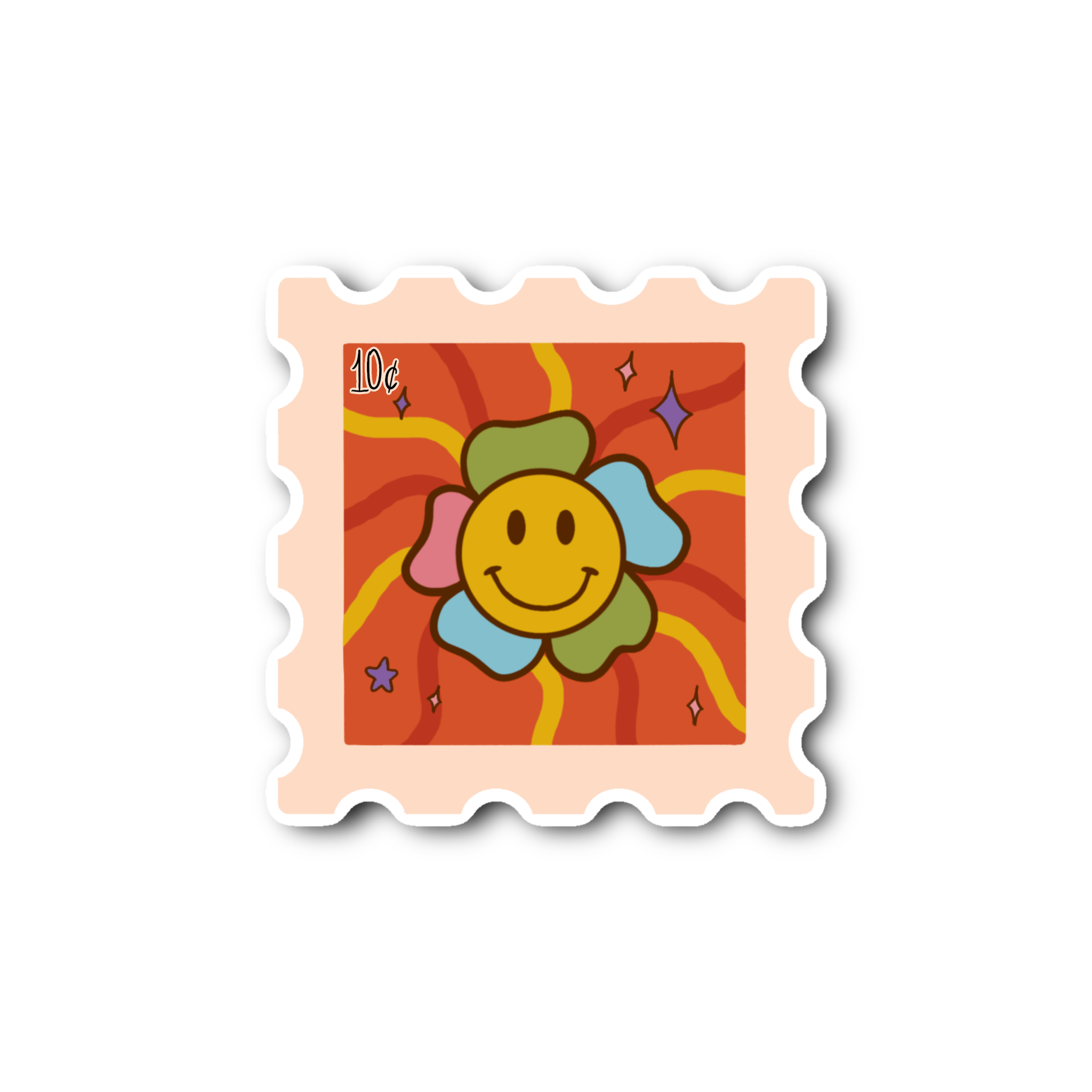 70s Flower Power - Glossy Vinyl Sticker