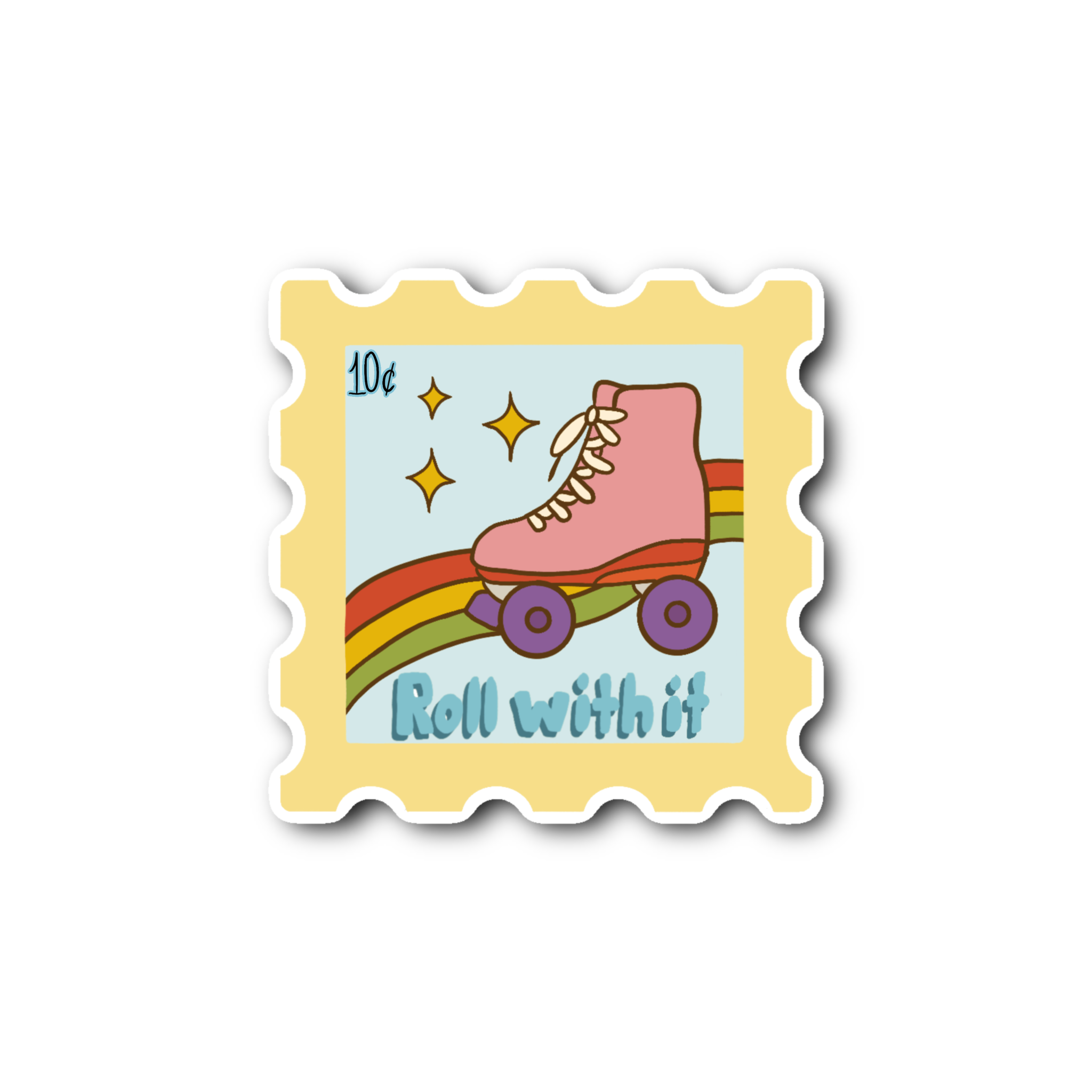 70s Roll with It - Glossy Vinyl Sticker