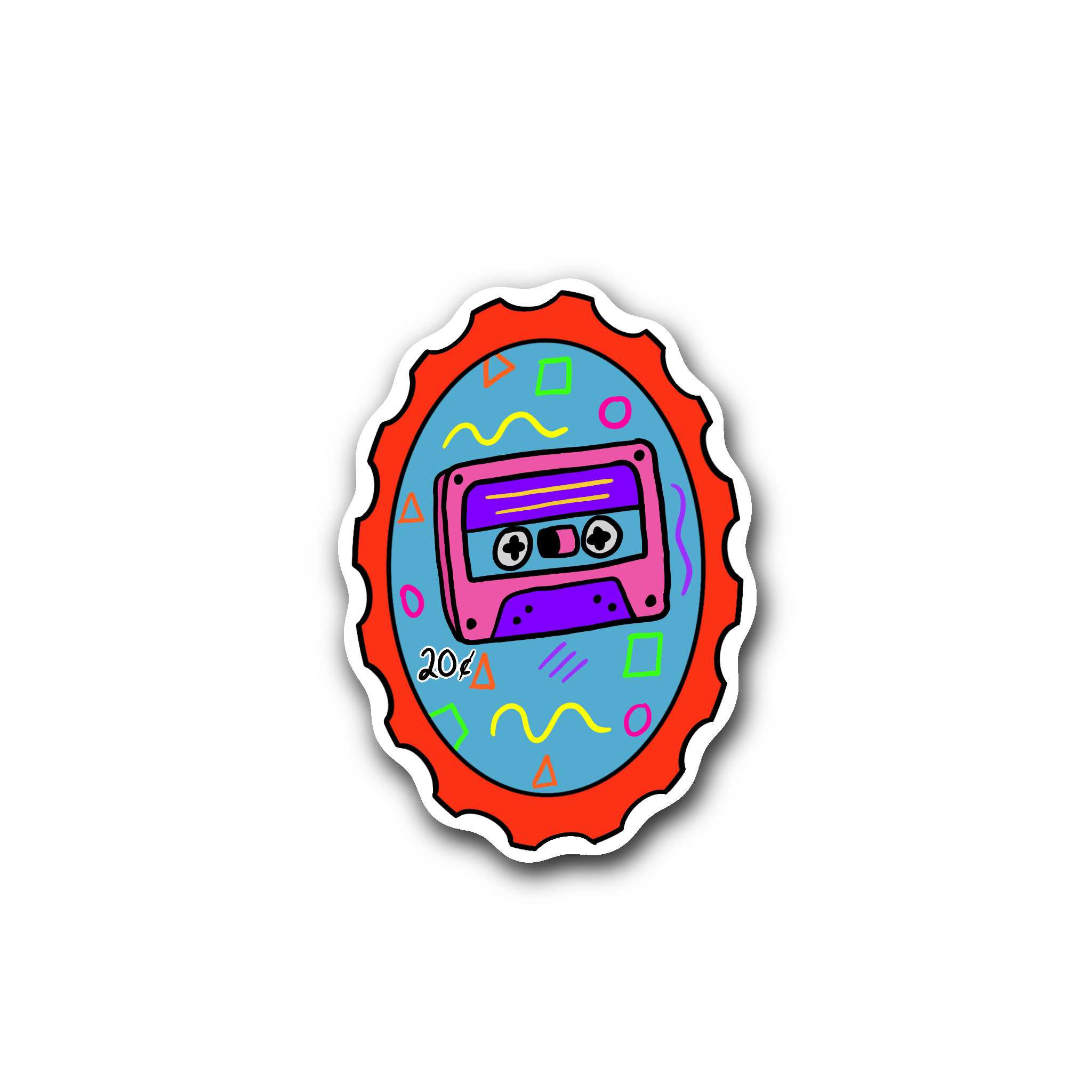 80s Cassette - Glossy Vinyl Sticker
