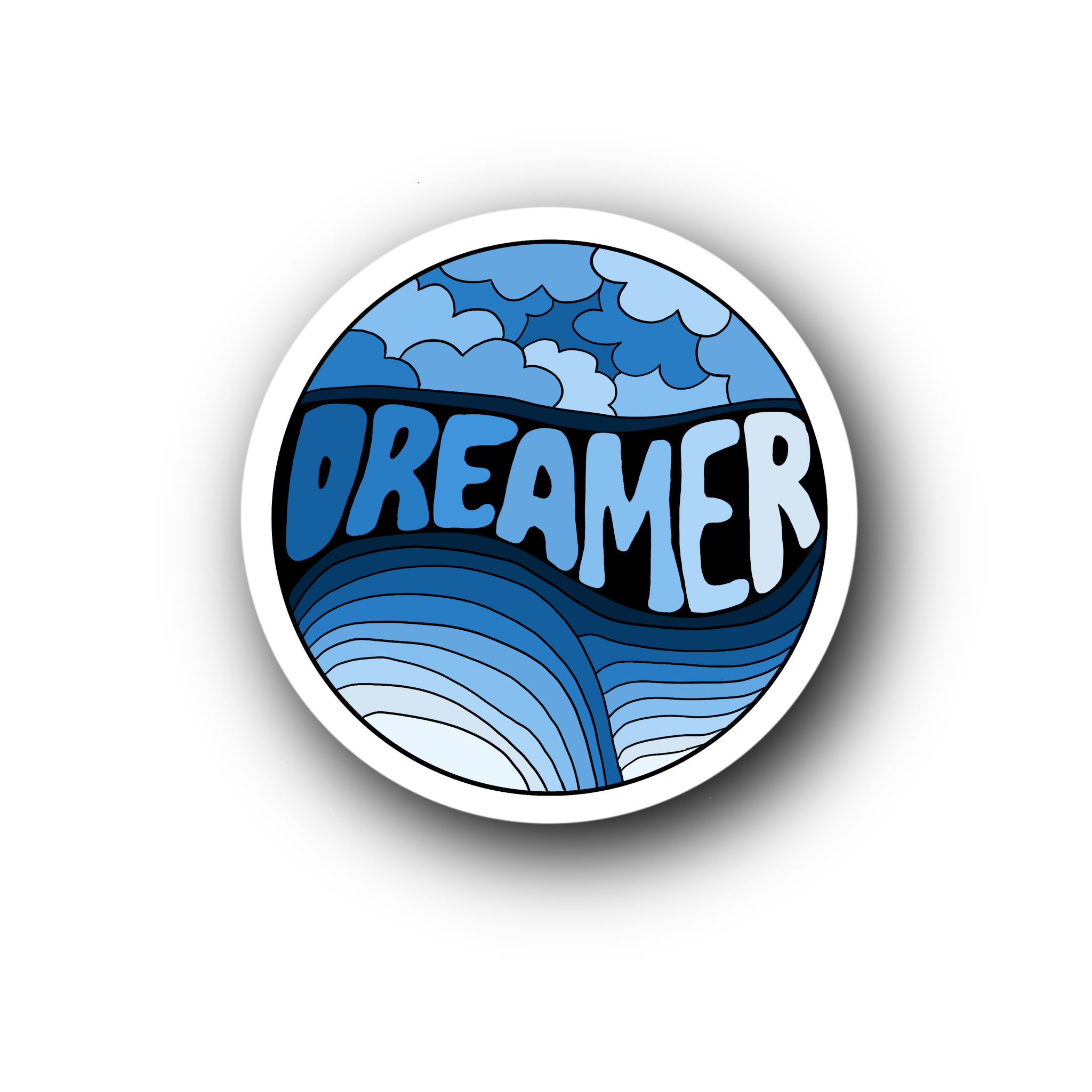 Blue Dreamer - Glossy Vinyl Sticker