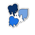 Blue Love Spills Here - Glossy Vinyl Sticker