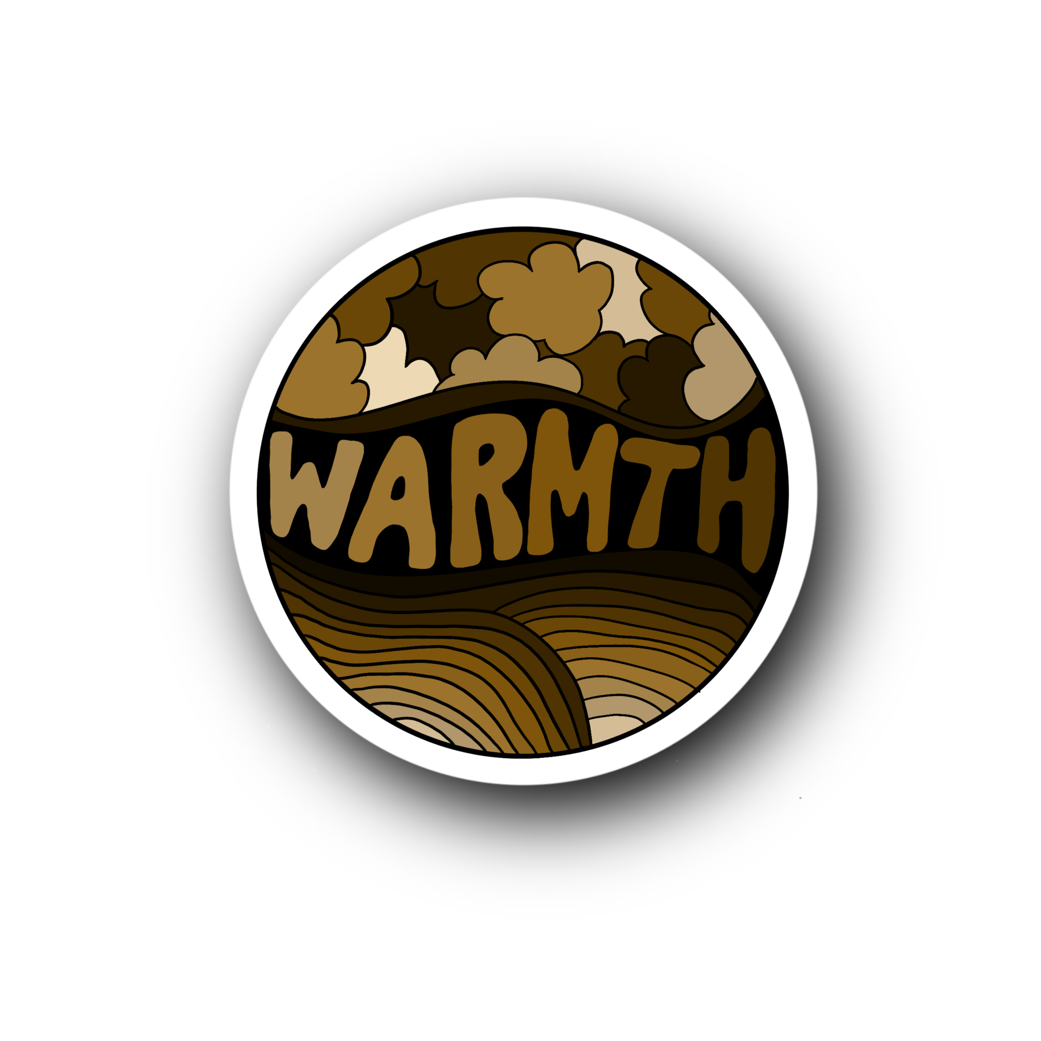 Brown Warmth - Glossy Vinyl Sticker