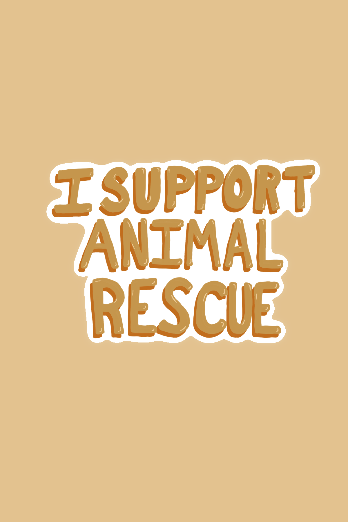 I Support Animal Rescue Print