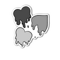 Grey Love Spills Here - Glossy Vinyl Sticker