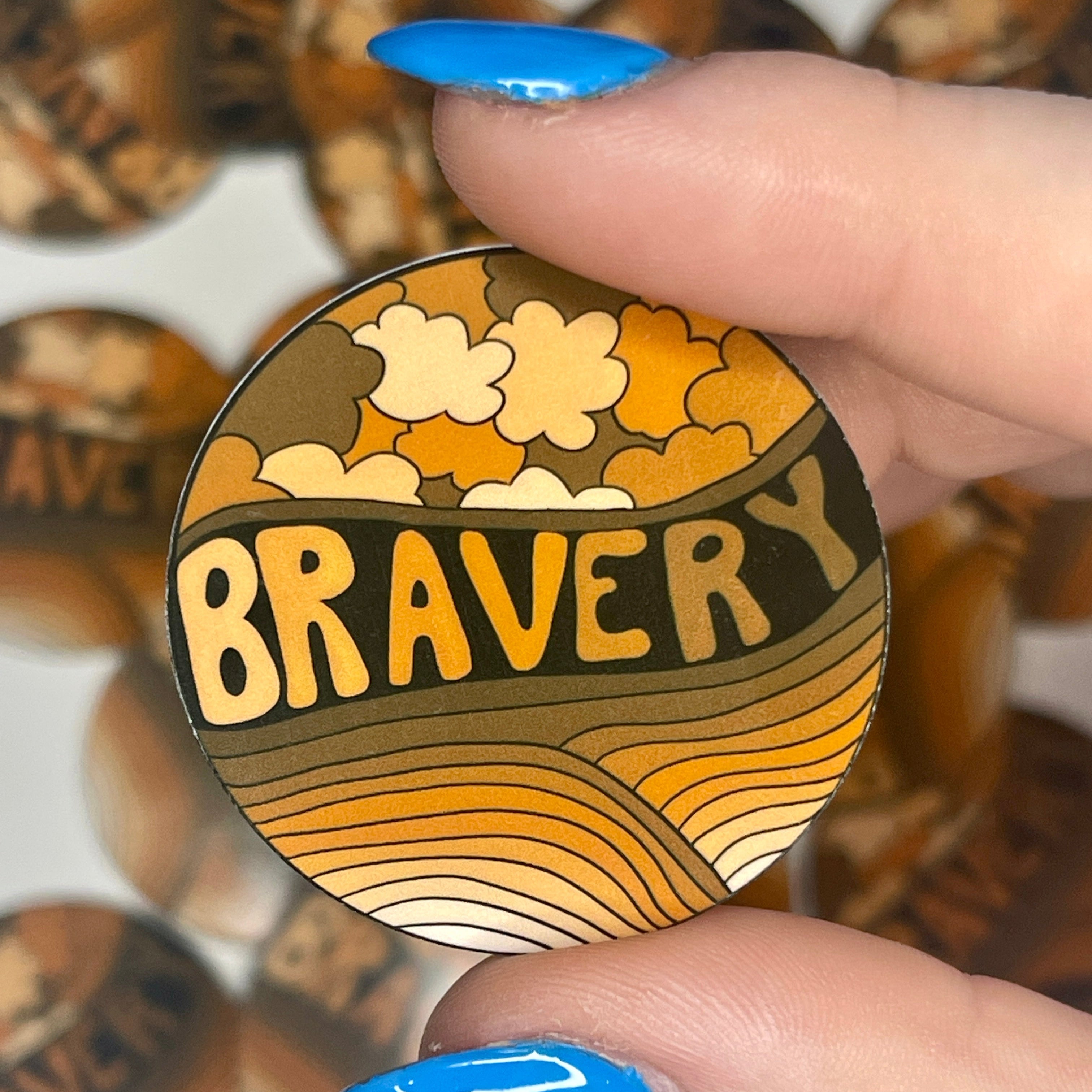 Orange Bravery - Glossy Vinyl Sticker