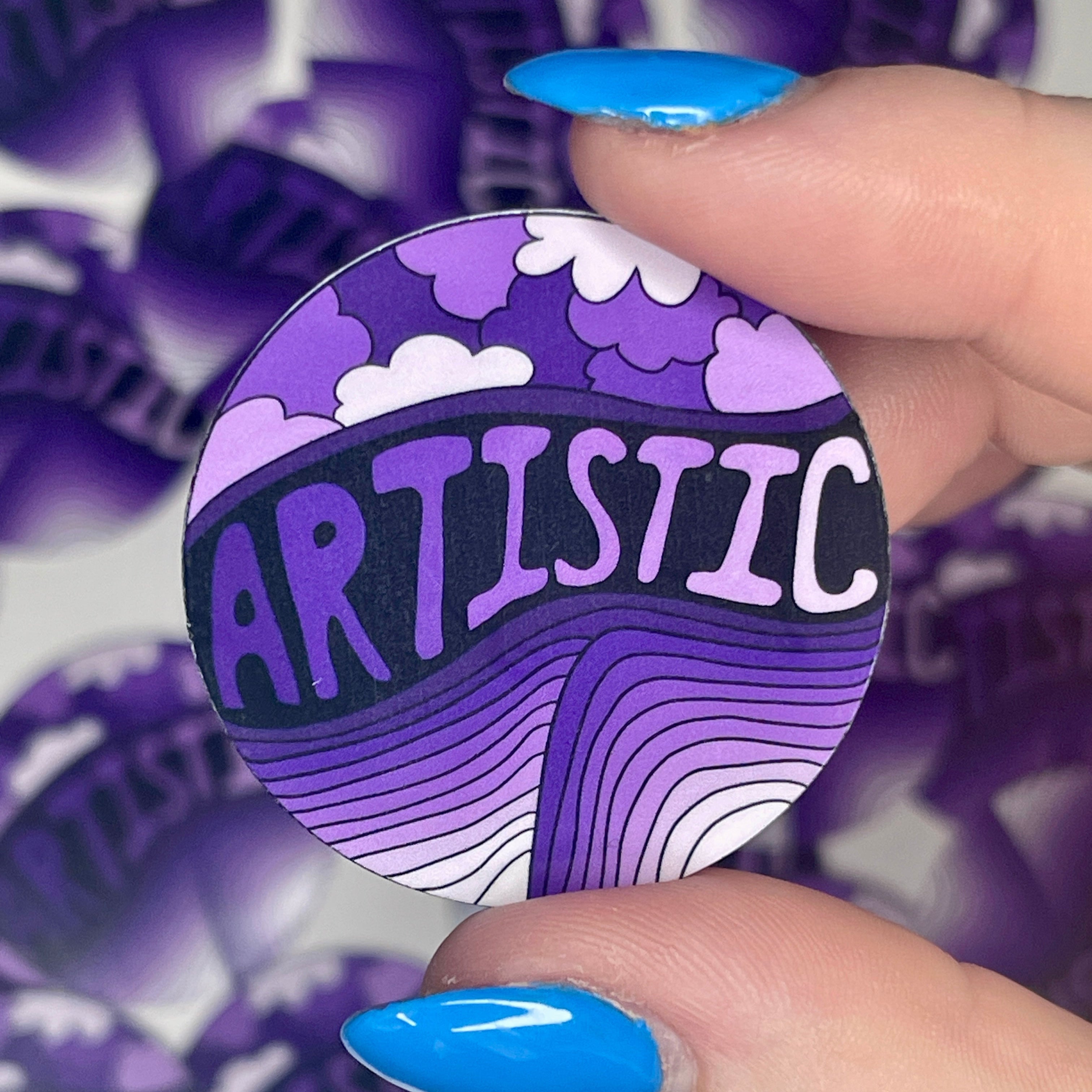 Purple Artistic - Glossy Vinyl Sticker