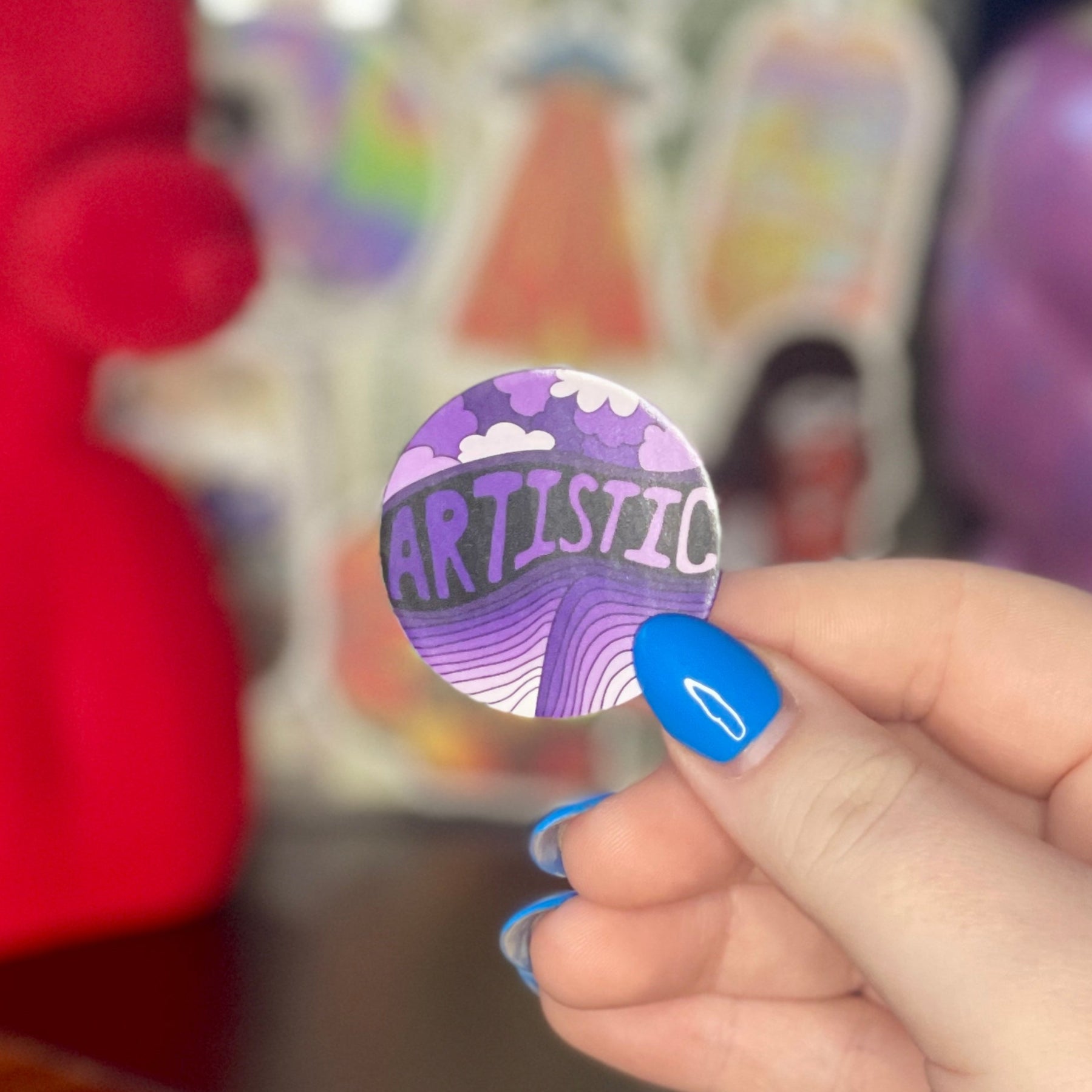 Purple Artistic - Glossy Vinyl Sticker