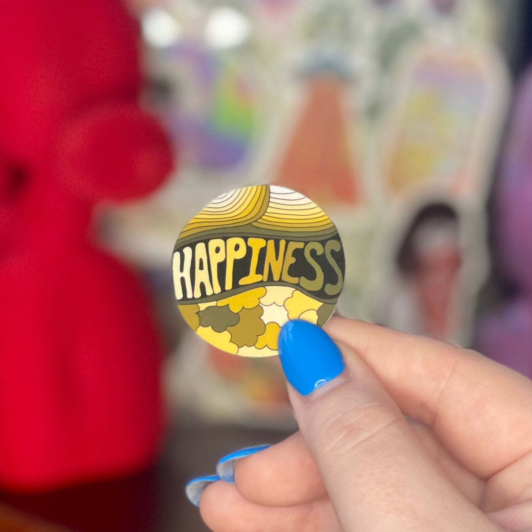 Yellow Happiness - Glossy Vinyl Sticker