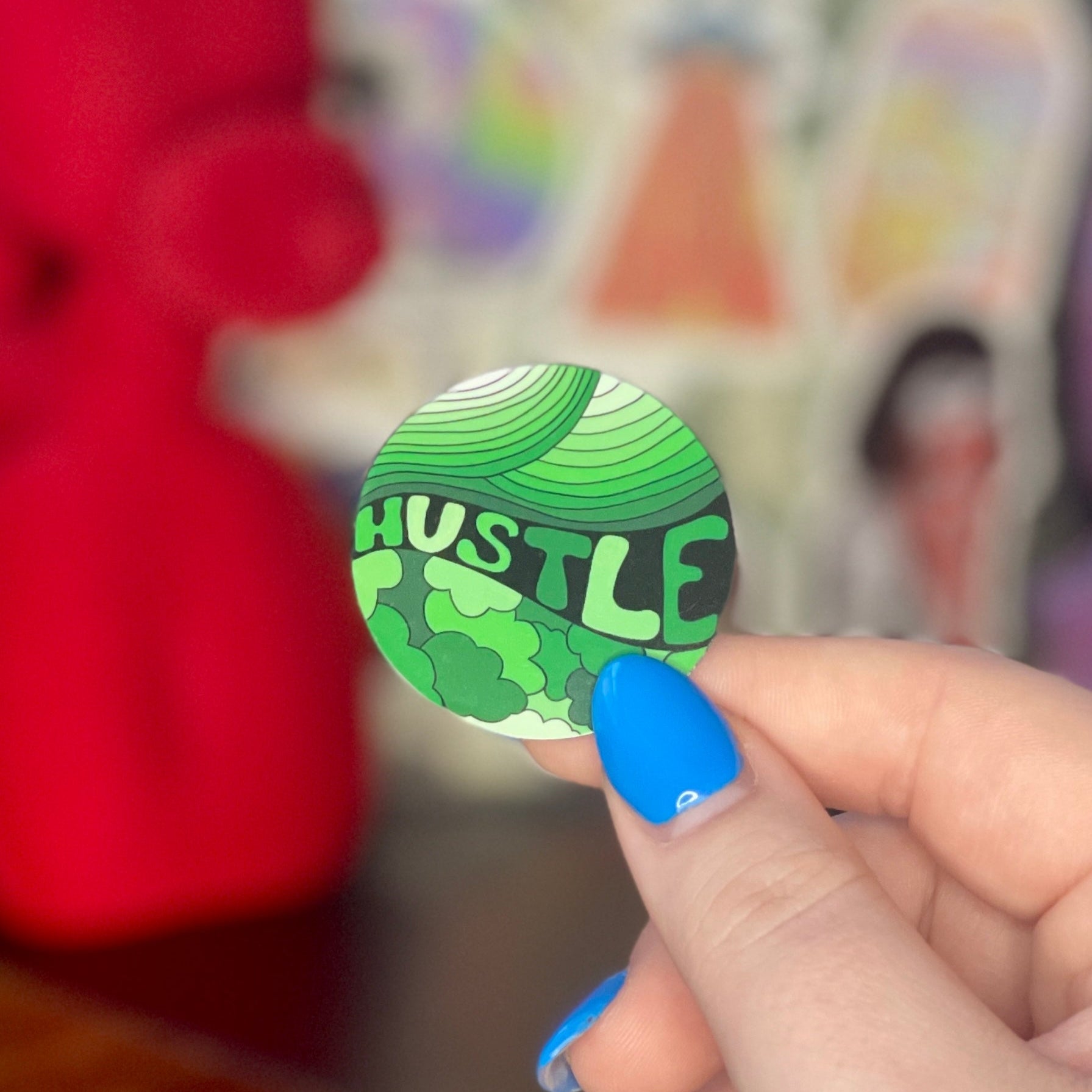 Green Hustle - Glossy Vinyl Sticker