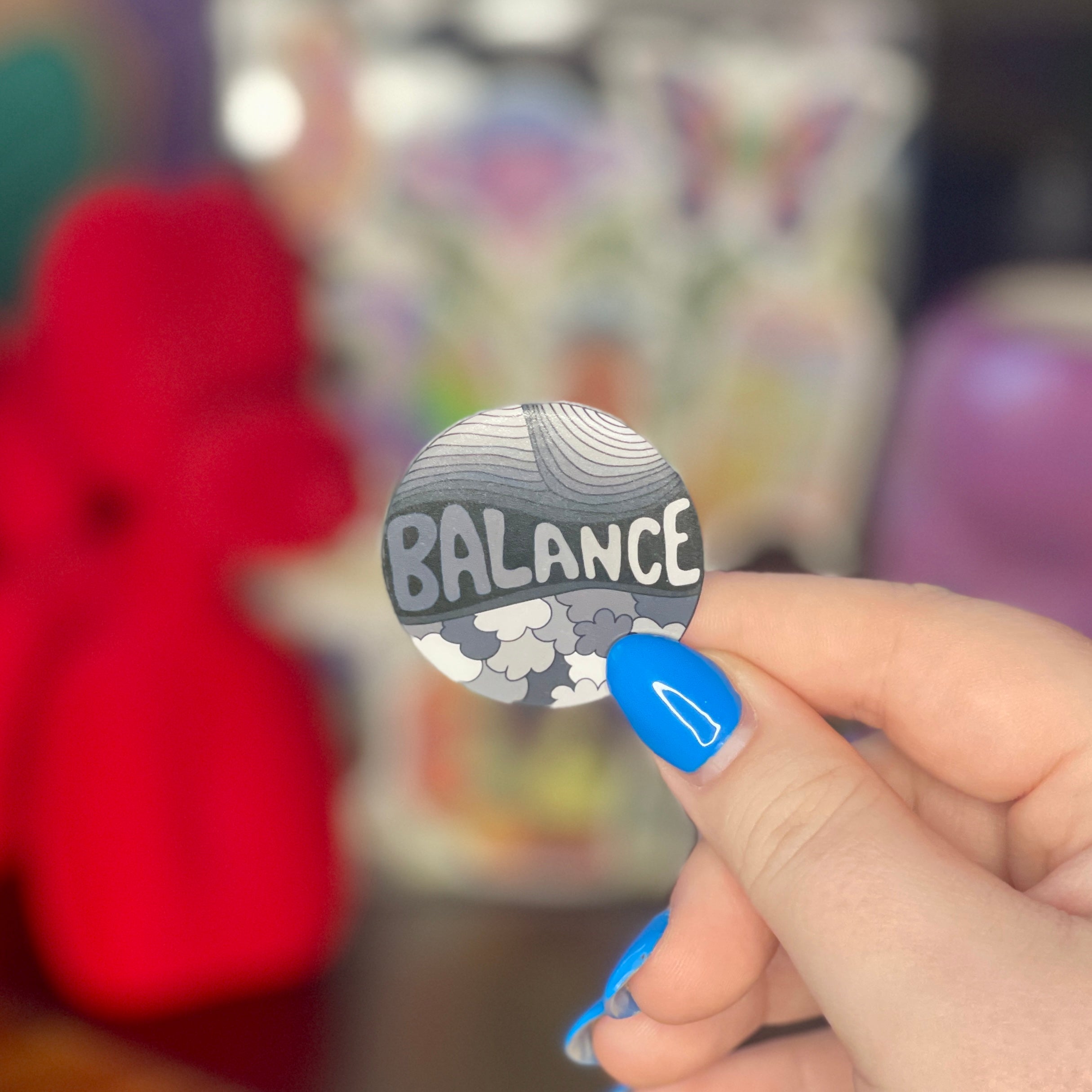 Grey Balance - Glossy Vinyl Sticker