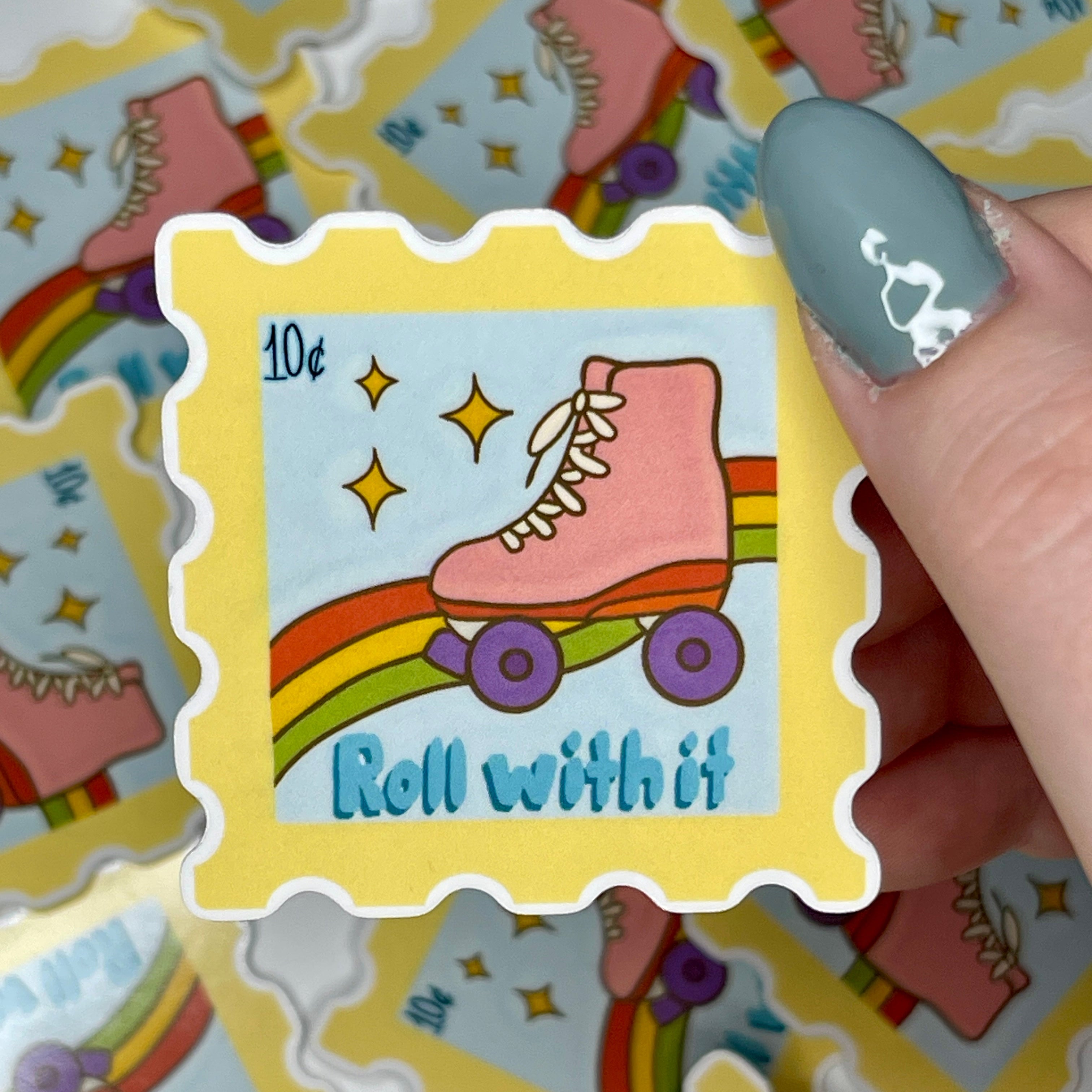 70s Roll with It - Glossy Vinyl Sticker