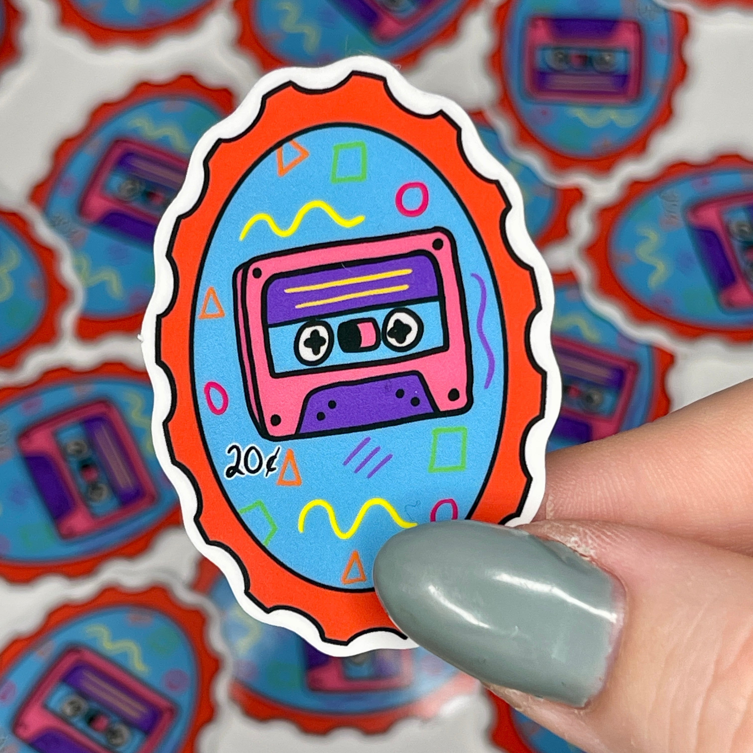 80s Cassette - Glossy Vinyl Sticker