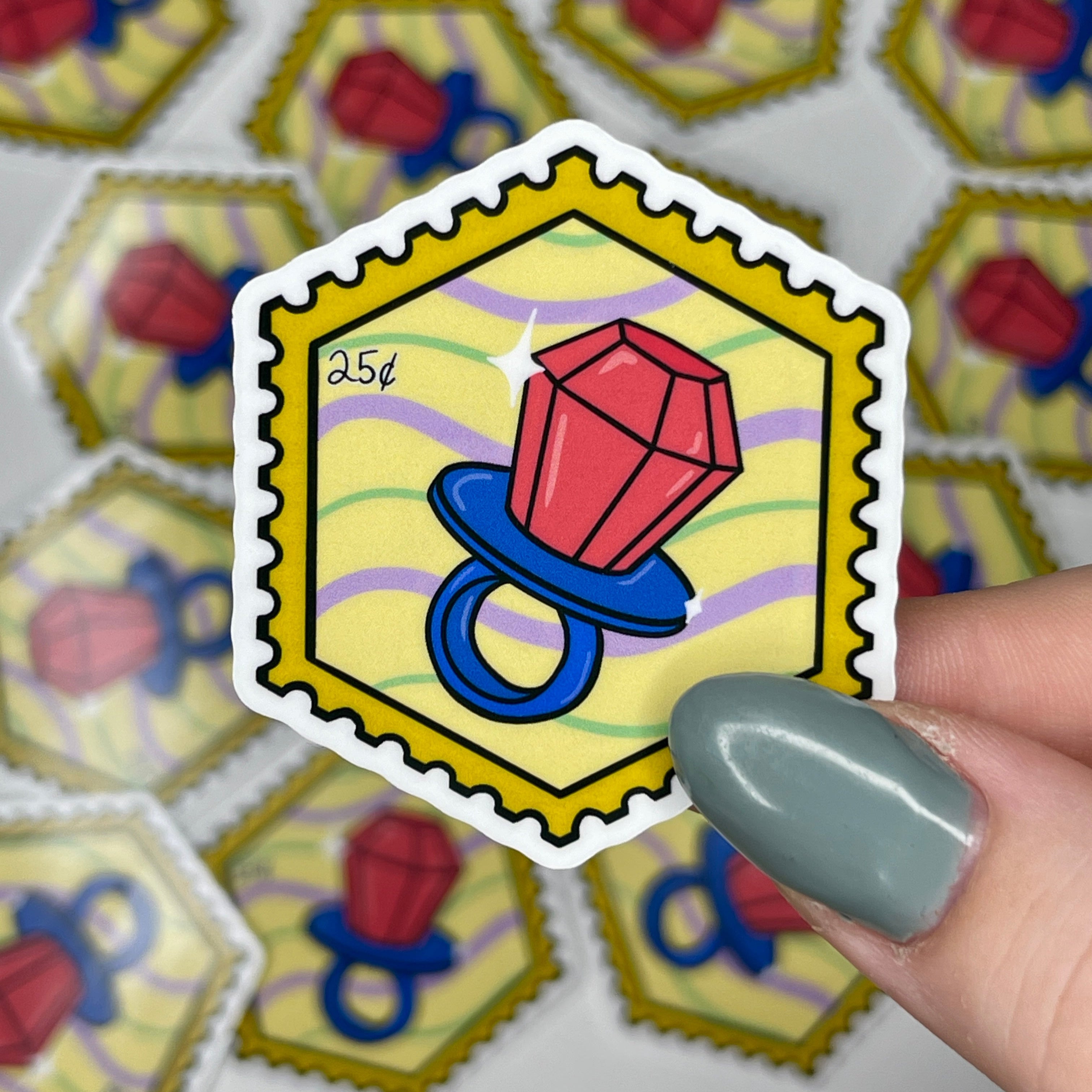 90s Ring Pop - Glossy Vinyl Sticker
