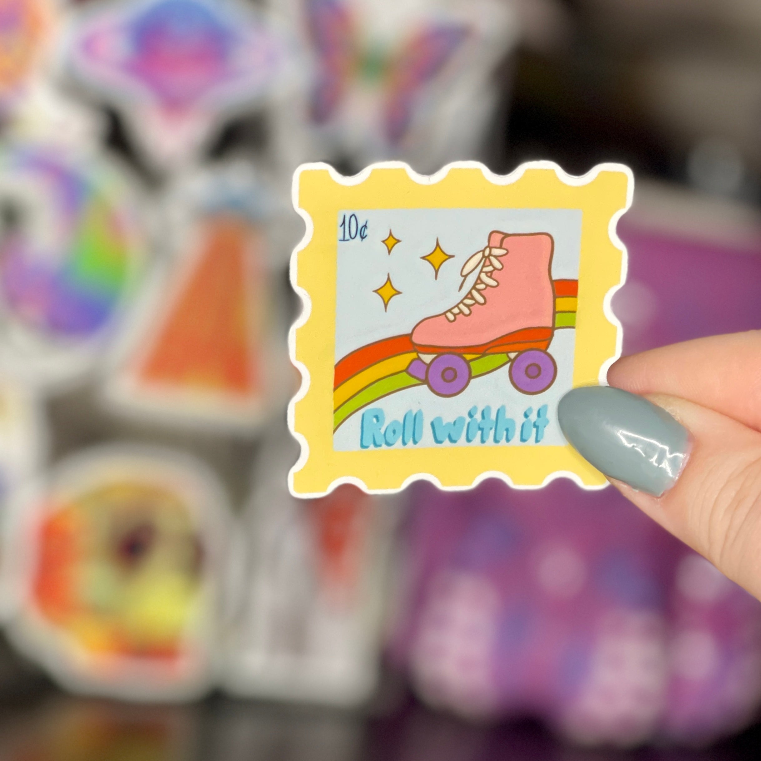 70s Roll with It - Glossy Vinyl Sticker