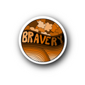 Orange Bravery - Glossy Vinyl Sticker