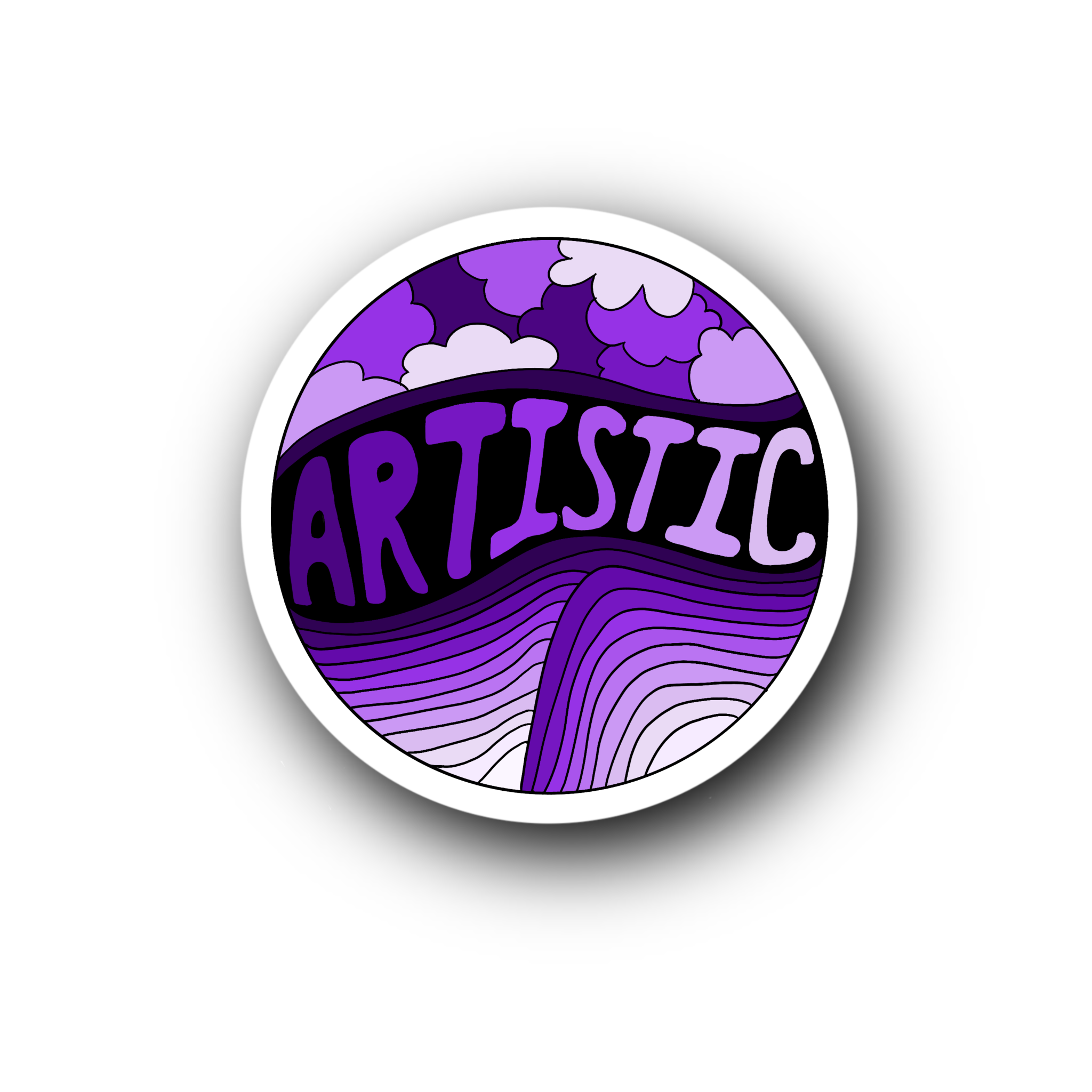 Purple Artistic - Glossy Vinyl Sticker