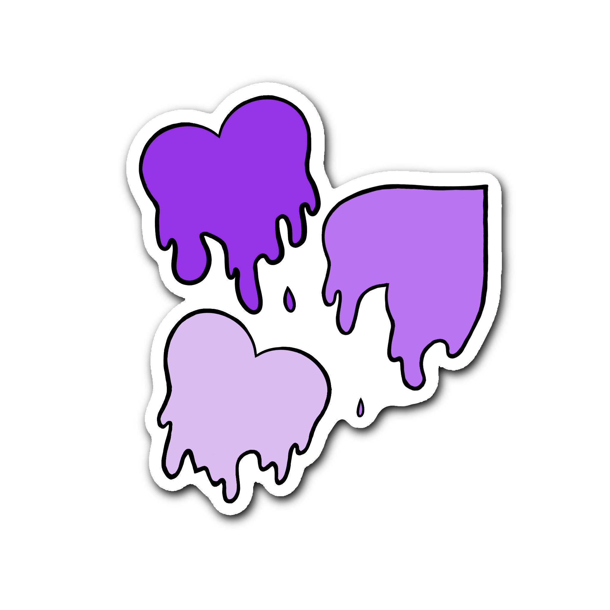 Purple Love Spills Here - Glossy Vinyl Sticker